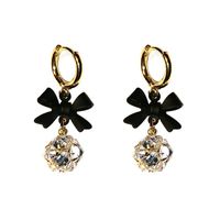 1 Pair Cute Bow Knot Plating Alloy Drop Earrings sku image 1