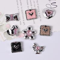 1 Piece Plastic Heart Shape Bow Knot Beads main image 1