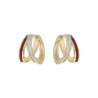 1 Pair Simple Style Geometric Plating Copper Hoop Earrings main image 4