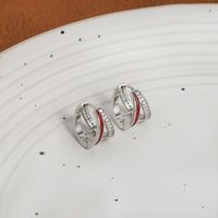 1 Pair Simple Style Geometric Plating Copper Hoop Earrings sku image 1