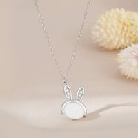 Le Cuivre Sucré Lapin Irrégulière Placage Pendentif main image 3