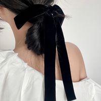 امرأة حلو أسلوب بسيط عقدة القوس قماش الفانيلا صنع يدوي ربطة شعر main image 1