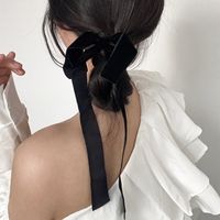 امرأة حلو أسلوب بسيط عقدة القوس قماش الفانيلا صنع يدوي ربطة شعر main image 3