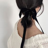 امرأة حلو أسلوب بسيط عقدة القوس قماش الفانيلا صنع يدوي ربطة شعر main image 2