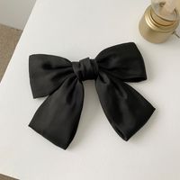 Women's Simple Style Bow Knot Cloth Rhinestones Pearl Hair Clip sku image 1