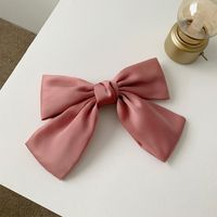 Women's Simple Style Bow Knot Cloth Rhinestones Pearl Hair Clip sku image 4