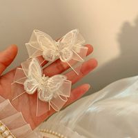 Women's Elegant Sweet Butterfly Bow Knot Gauze Hair Clip sku image 3