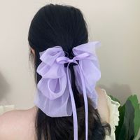 Women's Sweet Simple Style Bow Knot Cloth Hair Clip Hair Claws sku image 2