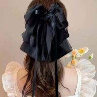 امرأة حلو أسلوب بسيط عقدة القوس قماش مشبك شعر مخالب الشعر sku image 1