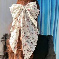 Women's Sweet Pastoral Bow Knot Cloth Floral Hair Claws main image 1