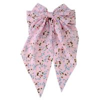 Women's Sweet Pastoral Bow Knot Cloth Floral Hair Claws main image 5