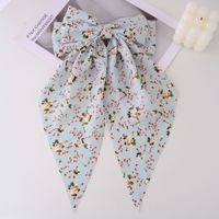 Women's Sweet Pastoral Bow Knot Cloth Floral Hair Claws sku image 4