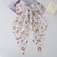 Women's Sweet Pastoral Bow Knot Cloth Floral Hair Claws sku image 2