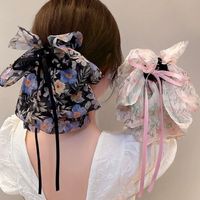 Women's Japanese Style Sweet Bow Knot Cloth Floral Hair Claws main image 1