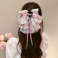 Women's Japanese Style Sweet Bow Knot Cloth Floral Hair Claws main image 2