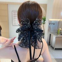 Women's Japanese Style Sweet Bow Knot Cloth Floral Hair Claws sku image 3