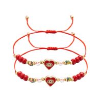 IG Style Simple Style Devil's Eye Heart Shape Rope Zinc Alloy Beaded Couple Bracelets main image 4