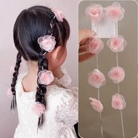 Girl'S Cute Sweet Flower Bow Knot Gauze Hair Clip main image 6