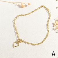 Kupfer 18 Karat Vergoldet Einfacher Stil Seestern Herzform Aushöhlen Halskette Mit Anhänger sku image 2