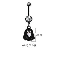 1 Piece Belly Rings Casual Hip-Hop Moon Heart Shape Stainless Steel Arylic Alloy Plating Acrylic Glass main image 3