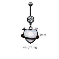 1 Piece Belly Rings Casual Hip-Hop Moon Heart Shape Stainless Steel Arylic Alloy Plating Acrylic Glass main image 5