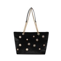 Women's Gold Velvet Round Dots Elegant Square Zipper Shoulder Bag sku image 4