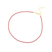 Preppy Style Simple Style Solid Color Cord Handmade 18K Gold Plated Women's Choker main image 9