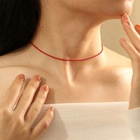 Preppy Style Simple Style Solid Color Cord Handmade 18K Gold Plated Women's Choker main image 5