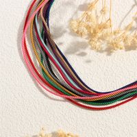 Preppy-Stil Einfacher Stil Einfarbig Kabel Handgemacht 18 Karat Vergoldet Frau Halsband main image 6