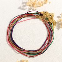 Preppy-Stil Einfacher Stil Einfarbig Kabel Handgemacht 18 Karat Vergoldet Frau Halsband main image 1
