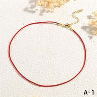 Preppy Style Simple Style Solid Color Cord Handmade 18K Gold Plated Women's Choker main image 7