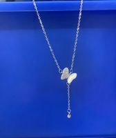 Sterling Silber Süss Schmetterling Überzug Halskette Mit Anhänger main image 5