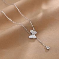Sterling Silver Sweet Butterfly Plating Pendant Necklace sku image 1