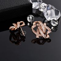 1 Pair Sweet Geometric Solid Color Plating Copper Ear Studs main image 3