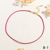 Preppy Style Simple Style Solid Color Cord Handmade 18K Gold Plated Women's Choker sku image 2