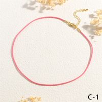 Preppy Style Simple Style Solid Color Cord Handmade 18K Gold Plated Women's Choker sku image 4