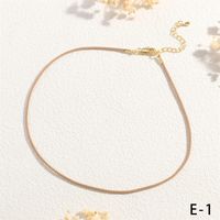 Preppy Style Simple Style Solid Color Cord Handmade 18K Gold Plated Women's Choker sku image 8