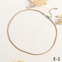 Preppy Style Simple Style Solid Color Cord Handmade 18K Gold Plated Women's Choker sku image 9