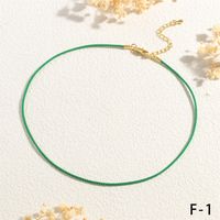 Preppy Style Simple Style Solid Color Cord Handmade 18K Gold Plated Women's Choker sku image 10