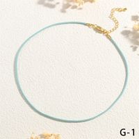 Preppy Style Simple Style Solid Color Cord Handmade 18K Gold Plated Women's Choker sku image 12