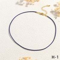 Preppy Style Simple Style Solid Color Cord Handmade 18K Gold Plated Women's Choker sku image 14