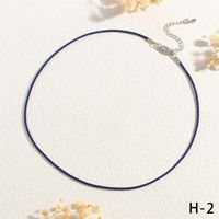 Preppy Style Simple Style Solid Color Cord Handmade 18K Gold Plated Women's Choker sku image 15