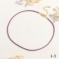 Preppy Style Simple Style Solid Color Cord Handmade 18K Gold Plated Women's Choker sku image 16