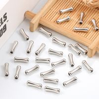 20 PCS/Package 12 * 4mm Hole 2~2.9mm Stainless Steel Bamboo Solid Color Polished Beads main image 5