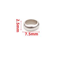 50 PCS/Package 7.5 * 2.5mm Stainless Steel Solid Color Polished Broken Ring sku image 1