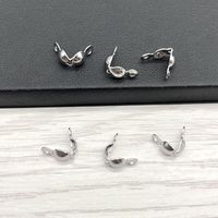 100 PCS/Package 4 * 8mm Hole 1~1.9mm Stainless Steel Solid Color Jewelry Buckle main image 4