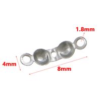 100 PCS/Package 4 * 8mm Hole 1~1.9mm Stainless Steel Solid Color Jewelry Buckle main image 2