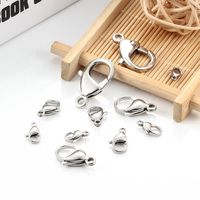 10 PCS/Package Stainless Steel Solid Color Polished Lobster Clasp main image 4