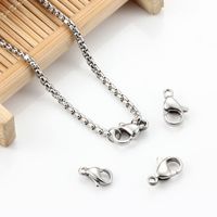 10 PCS/Package Stainless Steel Solid Color Polished Lobster Clasp main image 3