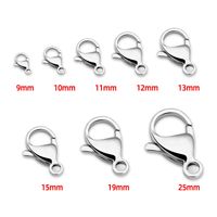 10 PCS/Package Stainless Steel Solid Color Polished Lobster Clasp sku image 12